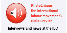 Radio Labour logo at the ILC