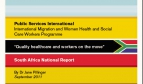 International Migration and Women Health and Social Care Workers Programme