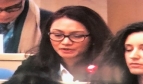Genevieve Gencianos, PSI, speaking at the WHO Executive Board