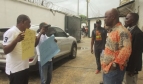 Protestors in Liberia present their demands