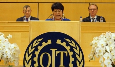 Rosa Pavanelli speaking at ILC 2015