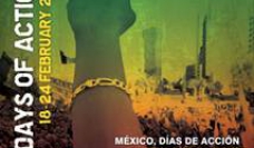 Poster for days of action in Mexico