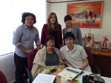 PSI Asia Pacific Youth Network members with Rosa Pavanelli PSI General Secretary