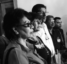 Conferencia de prensa con Rosa Pavanelli en Guatemala