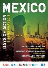 Poster for days of action in Mexico
