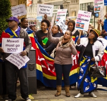 Swaziland protestors photo by Garry Knight