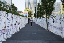Manifestación en Auckland. Foto: #coalición YesWeCare 