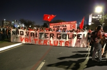 protesta en contra la destitución de Dilma