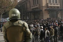 student demonsrators in Chile