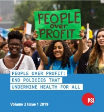 Coverpage of PSI Right to Health quarterly