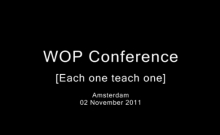 WOP Conference - Each one teach one