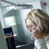 woman talking on the telephone