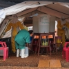 Health workers in Sierra Leone, Ebola epicentre