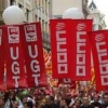 UGT and CC.OO banners