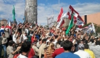 Los sindicalistas de SITRANDE celebrando la decisión tomada por diputados