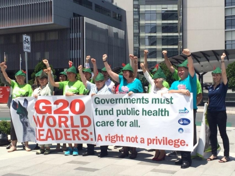 Nurses and midwives lobby for public funding of health care