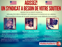 Appel à l'action pour le Liberia: réintégrer des travailleurs/euses de la santé et respecter les droits syndicaux