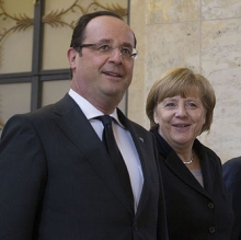 El presidente de Francia, François Hollande, y la canciller alemana, Angela Merkel.