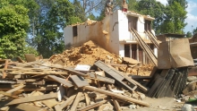 Destroyed houses in Nepal