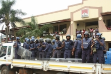 Swaziland riot police - from Jinty Jackson’s Swazi Shado blogsite