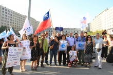 Integrantes de diferentes organizaciones sociales y sindicales protestaron el 4 de febrero en contra el TPP (Foto: Nayareth Quevedo)