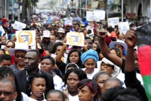 Marcha contra la xenofobia en Durban, 16 de abril