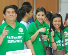 St Luke's Medical Center (Global City) healthcare workers casting their votes and exercising their freedom of association