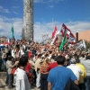 Los sindicalistas de SITRANDE celebrando la decisión tomada por diputados